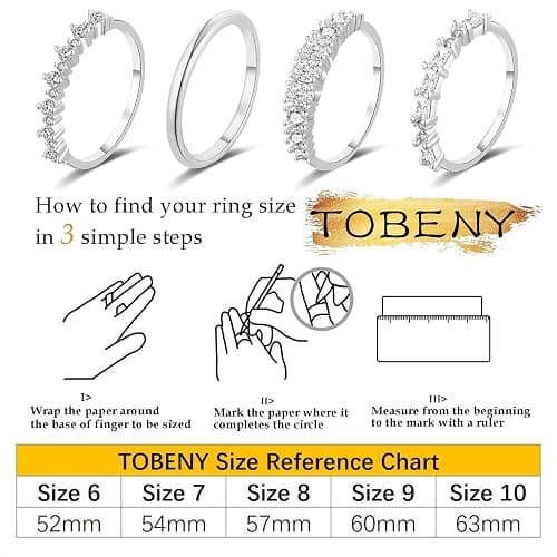 TOBENY Stackable Gold Rings for Women Non Tarnish Dainty 14K Gold Plated Stacking Cubic Zirconia Thumb Ring Set Trendy Statement Promise Wedding Bands Engagement Rings for Women Size 6 7 8 9 10 thumbnail 5