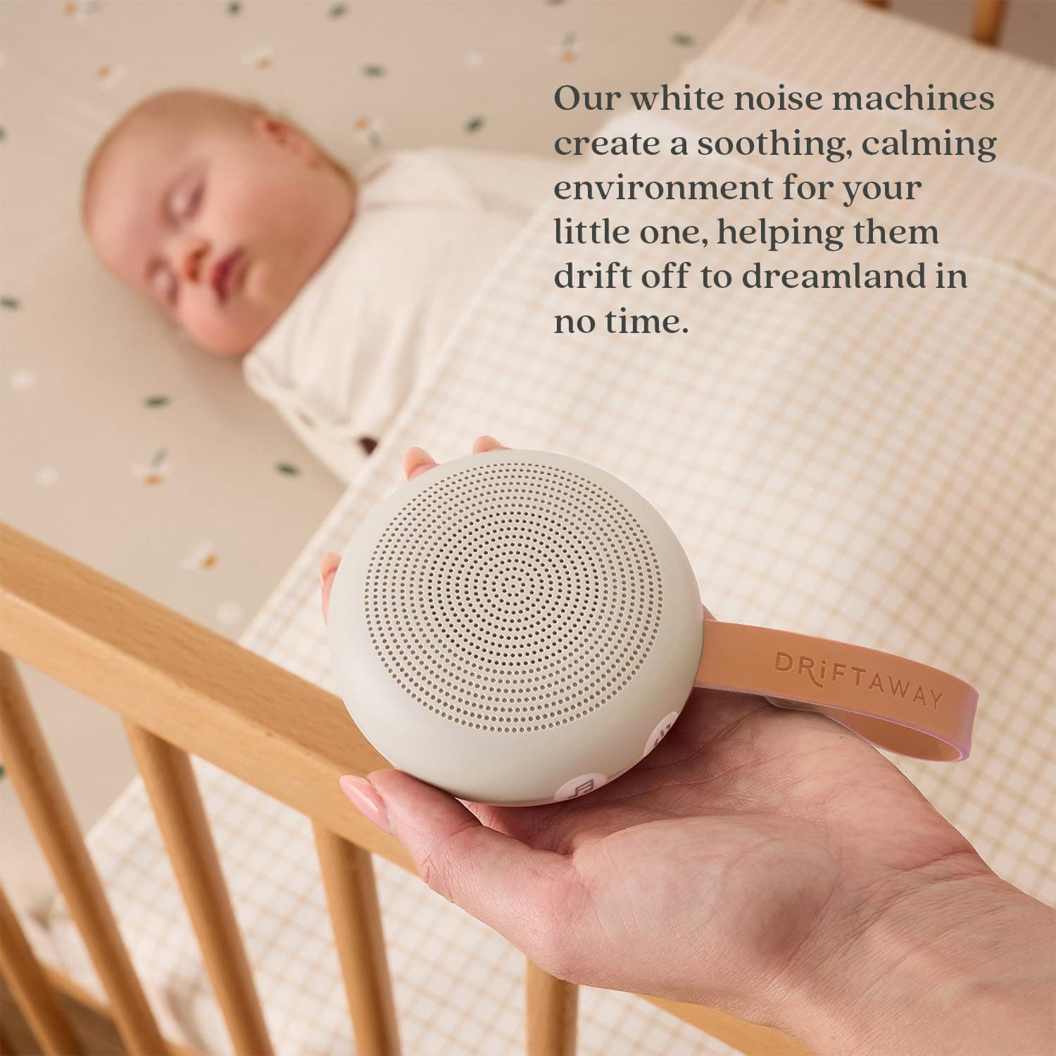 ergoPouch Drift Away Portable White Noise Machine, Taupe – 7 Soothing Sounds, Adjustable LED Light, USB Rechargeable, Up to 48 Hours Battery Life – Promotes Deep, Restorative Sleep for Babies and Adults. thumbnail 5
