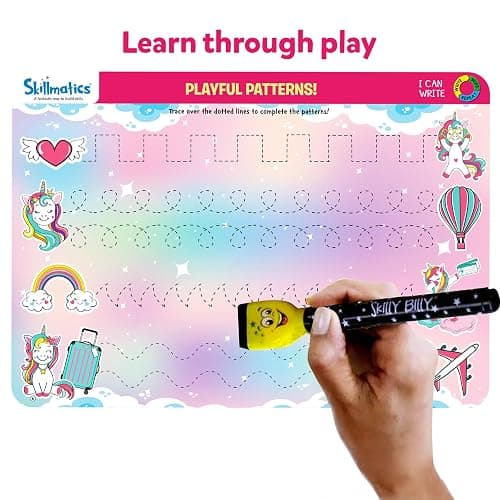 Skillmatics I Can Write Unicorns - Reusable Preschool Learning Activities, Educational Toy and Game, Back to School Supplies, Gifts for Students, Kids, Toddlers Ages 3, 4, 5, 6 thumbnail 4