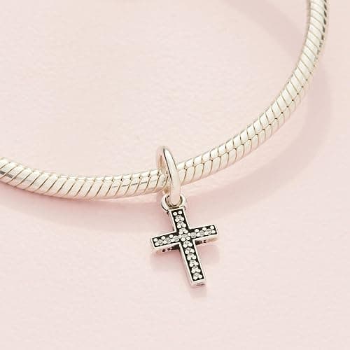 PANDORA Sparkling Cross Dangle Charm - Faith Symbol Design with Cubic Zirconia Stones - Hand-Finished - Jewelry for Her with Gift Box - Compatible with Moments & ME Charm Bracelets - Sterling Silver thumbnail 5