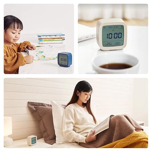 qingping Bluetooth Alarm Clock, Works with Mi Home, Smart Digital App Controlled Clock with Date, Time, Temperature, Humidity, Snooze, 16 Alarms and 8 Ringtones thumbnail 7