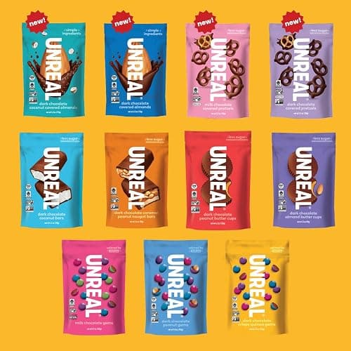 Unreal, Candy Coated Chocolate Crispy Quinoa Gems Bag, 5 Ounce thumbnail 6