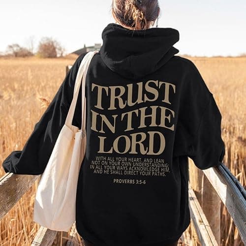Christian Graphic Hoodies Fall Fashion 2025 Preppy Letter Print Long Sleeve Pullover Sweatshirt with Pocket Teen Girls thumbnail 2