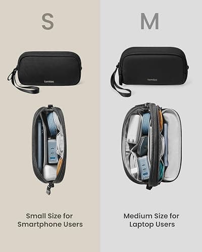 tomtoc Electronics Organizer Travel Case, Water Resistant Travel Bag Cable Organizer for Essentials, Tech Pouch Accessories Carry Storage for Cord, Phone, Cables, Airpods, USB Flash Drive, Daily Items thumbnail 7