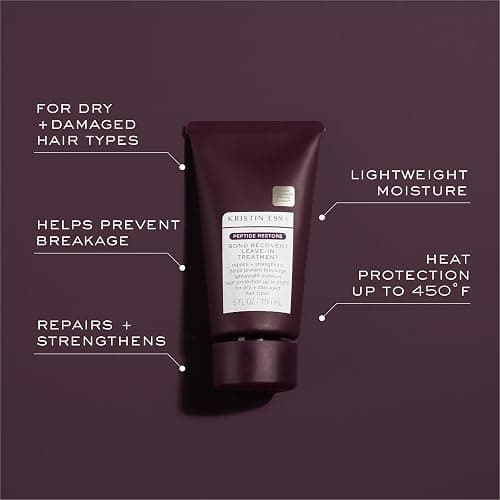 Kristin Ess+ Peptide Bond Repair Hair Mask Leave-In Treatment, 5 oz | Repairs damaged hair, strengthens bonds, reduces breakage, smooths frizz, and provides heat protection up to 450°F thumbnail 3