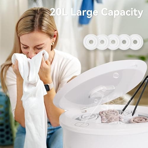 Large Towel Warmer for Bathroom, Luxury Heated Towel Warmer Bucket for SPA, Auto Shut Off, Fits Up to Two 40"X70" Oversized Towels, Bathrobes, Blankets, PJ's and More, Best Ideal Gifts - White, 20L thumbnail 7
