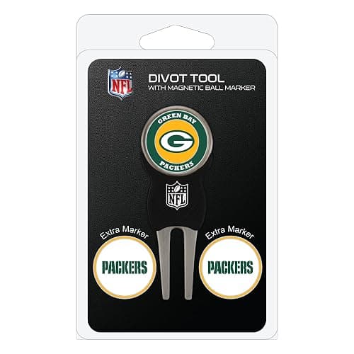 Team Golf NFL Divot Tool with 3 Golf Ball Markers Pack, Markers are Removable Magnetic Double-Sided Enamel - Image 1