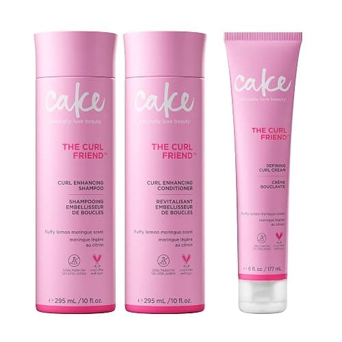 Cake Beauty Curl Friend Curl Defining Shampoo, Conditioner & Cream Set - Avocado & Argan Oil Curly Hair Products - Anti-Frizz, Cruelty Free & Vegan Gift Set thumbnail 2