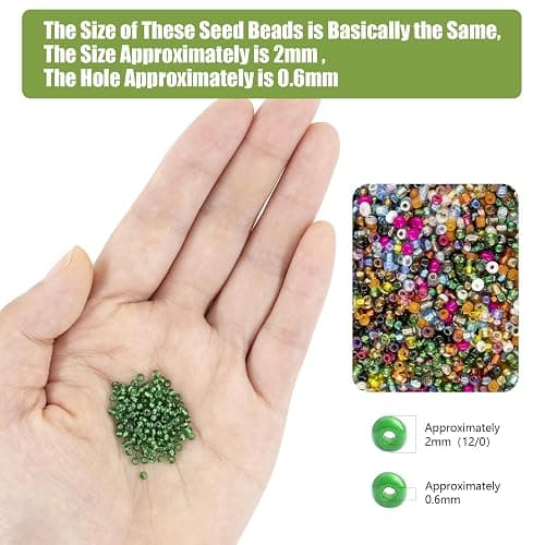 Ybxjges 24000Pcs 2mm Glass Seed Beads Kit, with 28 Colors Small Beads Kit for Girls,Women and Adults,Bracelets, Necklaces,Earring,Jewelry Making Supplies thumbnail 3