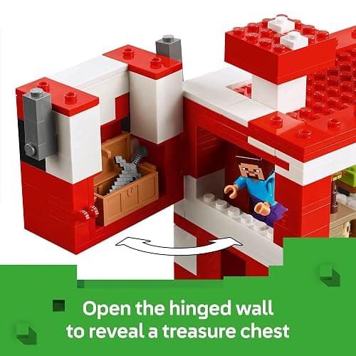 LEGO Minecraft The Mooshroom House Toy Figures and Playset - Building Minecraft Toy for Kids, Boys and Girls, Ages 8+ - with Steve and Other Figures for Pretend Play - Gift Idea for Birthdays - 21270 thumbnail 4