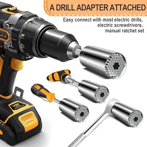 Stocking Stuffers for Men Super Universal Socket Tools Gifts for Men, Grip Set with Power Drill Adapter Cool Stuff Gadgets Present Ideas Gifts for Dad Husband Him Adults Mens Gifts Christmas for Women thumbnail 5