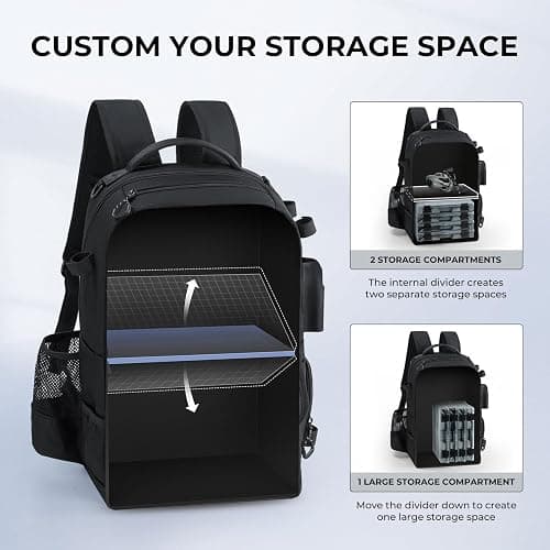 KastKing BaitSpace Fishing Tackle Backpack with Removable Bait Binder,2 Rod Holders Storage Fishing Gear and Equipment thumbnail 8