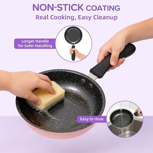 Gotoofun Kids Real Cooking Set with Mini Electric Stove, 45 PCS Montessori Mini Cooking Set with Safe Knife & Kitchen Tools, Cooking Set for Beginner Chef Ages 6-12 Boys & Girls thumbnail 8