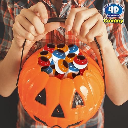 Amos Eyeball Gummy Candy – Halloween Gummy Eye Candy Treats for Kids & Parties, 3D Gummy Eyeballs, Individually Wrapped, 40 Count, 9oz Bag - Eyeball 9oz thumbnail 6