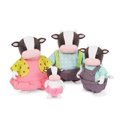 Li'l Woodzeez – The Moosicalmoo Cow Family – Set of 4 Collectible Posable Cow Figures with Storybook for Imaginative Pretend Play – Non Flocked Animal Toys for 3+ Years thumbnail 3