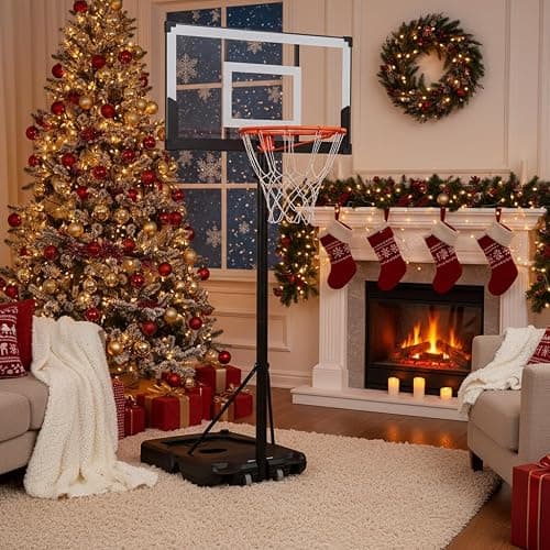 WIN.MAX Basketball Hoop Outdoor 3.3-10ft Adjustable Height, 40inch Backboard with Shatterproof Backboard and Larger Base, Portable Basketball Hoop Goal System Youth/Adults in Backyard/Driveway thumbnail 8