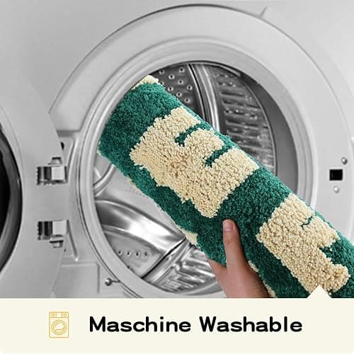 Bazasa Cute Bath Mat 32"×20" Green Bathroom Rugs with Off-White Letter Take It Off Funny Bath Rugs Machine Washable Shower Rug Non Slip Absorbent Microfiber Mats for Bathroom, Shower, Bathtub thumbnail 5