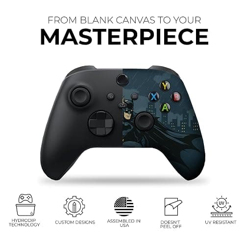 DreamController Battman Gottham Guarrdian Custom X-box Controller Wireless compatible with X-box One/Series X/S Customized in USA with Permanent HYDRO-DIP Printing (NOT JUST A SKIN) (MODDED) thumbnail 3