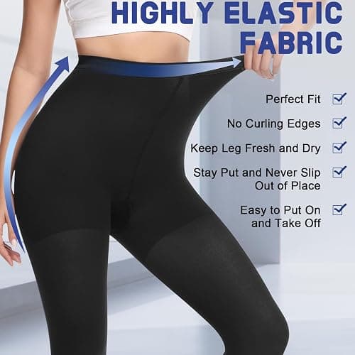 Beister Medical Compression Pantyhose for Women & Men, Opaque Closed Toe 20-30mmHg Graduated Support Tight, Waist High Compression Circulation Leggings for Varicose Veins, Edema, Flight, DVT thumbnail 4