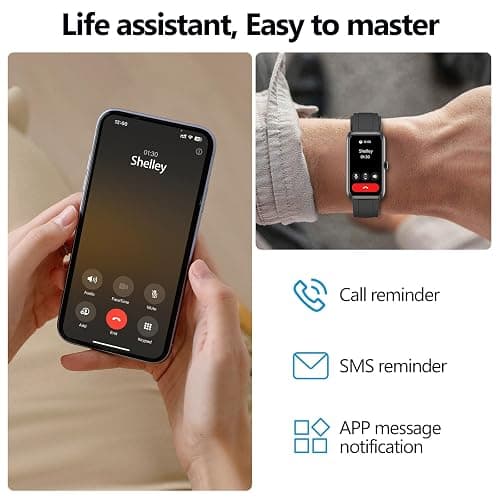 MOLOURK Fitness Tracker with Heart Rate, Blood Oxygen Sleep Monitor, 100+Sports Modes Smart Watches for Men Women, IP68 Waterproof, Activity & Step Tracker Watch for Android/iOS Phones (Black) thumbnail 5