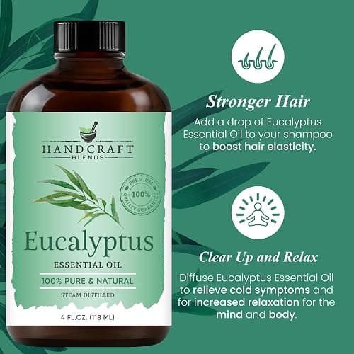 Handcraft Blends Eucalyptus Essential Oil - Huge 4 Fl Oz - 100% Pure and Natural - Premium Grade Essential Oil for Diffuser and Aromatherapy, and DIY Soap Making - Eucalyptus - 4 Fl Oz (Pack of 1) thumbnail 5