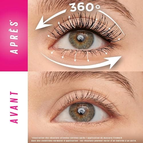 Maybelline New York - Mascara Volumateur - Effet Cils Déployés 360° - Tenue 24H - Sans Paquet - Sensational Firework - Couleur : Very Black - Lot de 2 thumbnail 4