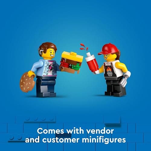 LEGO City Burger Truck Toy Building Set, Fun Gift for Kids Ages 5 Plus, Burger Van and Kitchen Playset, Vendor Minifigure and Accessories, Imaginative Pretend Play for Boys and Girls, 60404 thumbnail 5