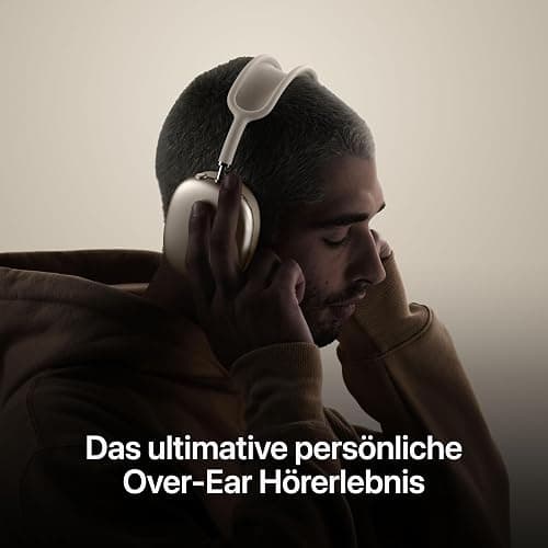 Apple AirPods Max Kabellose Kopfhörer, aktive Geräuschunterdrückung auf Pro Level, Transparenzmodus, personalisiertes 3D Audio, USB-C Ladecase, Mitternacht thumbnail 3