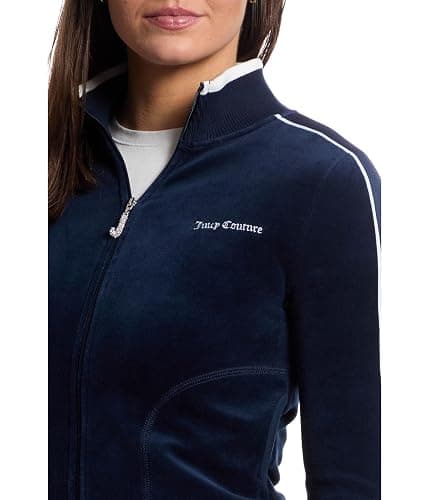 Juicy Couture womens Heritage Mock Neck Track Jacket With Back Graphic thumbnail 4