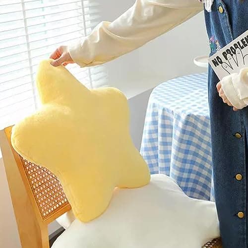 Cute Pillow Cushion Decorative Nursery Stuffed Throw Pillows Yellow Pink Sofa Pillow Cushion Star Plush Pillow Kids Boys Girls Adults Car Home Chair Floor Bed Gift Reading Nook TV thumbnail 5