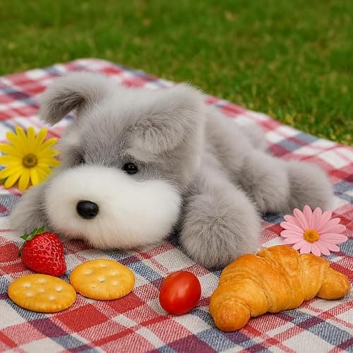 Mushymallow Adorable Schnauzer Dog Stuffed Animal Soft Plush Toy Cute Birthday Gifts for Boys Girls Kids Toddlers thumbnail 4