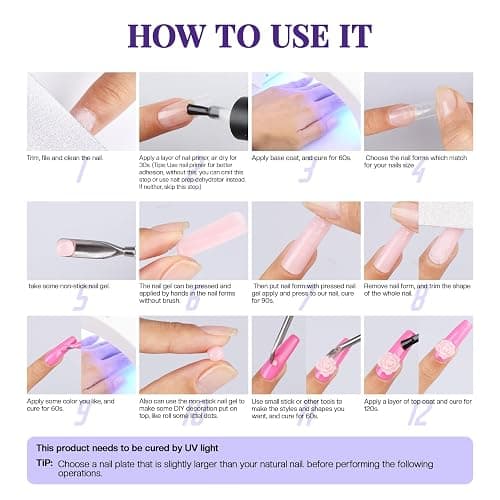 Morovan Solid Builder Nail Gel: 60g Large Capacity Nail Builder Gel for 3D Sculpting Non-Sticky Hard Gels for Nails Extension Carving Soak Off UV LED Salon Home DlY thumbnail 7