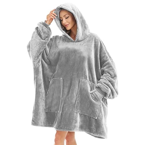 Kipswiza Blanket Hoodie - Wearable Blankets Oversized Cozy Flannel Sweatshirt Blanket as Gifts for Adult Women Men thumbnail 7
