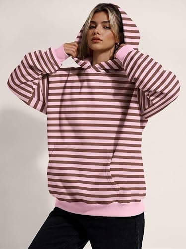 Trendy Queen Women Oversized Hoodies Fall Outfits | Gentle Skin Feel, Aesthetic Drop Shoulder, Large Kangaroo Pocket, Seamless Daily Outfit Match thumbnail 5
