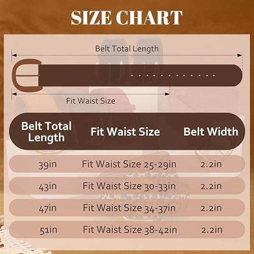 SANSTHS Women Wide Suede Belt for Dresses Jeans Fashion Thick Leather Waist Belts Ladies Chunky Belts thumbnail 6