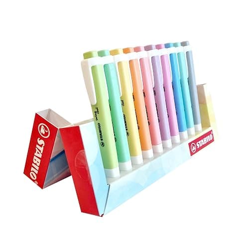 STABILO swing cool Pastel - Highlighter - Deskset of 10 - Assorted Colours - Image 1
