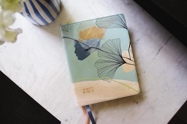 NIV, Journal the Word Bible (Perfect for Note-Taking), Leathersoft, Teal/Floral, Red Letter, Comfort Print: Reflect, Take Notes, or Create Art Next to Your Favorite Verses thumbnail 2