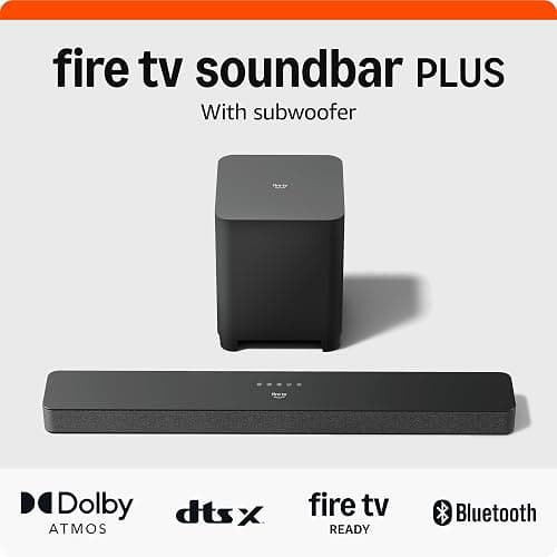 Amazon Fire TV Soundbar Plus with subwoofer (newest model), 3.1 channel, Dolby Atmos, DTS:X, clear dialogue thumbnail 7