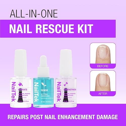 Nail Tek Rescue System – Nail Repair for Damaged Nails, Hydrate, Renew & Strengthen Nails Treatment, Made in USA, 0.5 fl oz each thumbnail 3