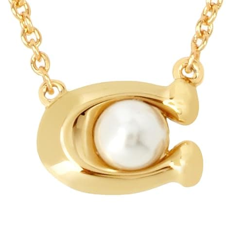 Coach Women's Pearl Signature Pendant Necklace thumbnail 2
