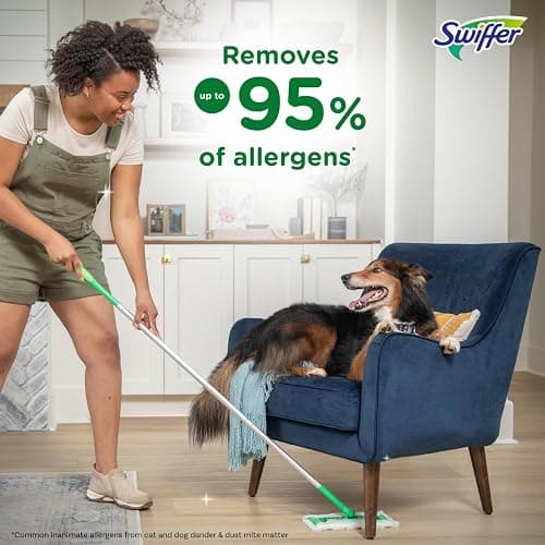 Swiffer Sweeper 2-in-1 Mops for Floor Cleaning, Dry and Wet Multi Surface Floor Cleaner, Sweeping and Mopping Starter Kit, Includes 1 Mop + 19 Refills, 20 Piece Set thumbnail 3