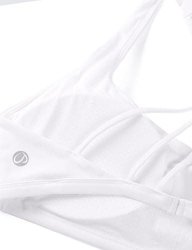 CRZ YOGA Naked Feeling Criss-Cross Sports Bra | Light Support, Removable Pads, Yoga, Sleek, Strappy Back, Scoop Neck, for Women thumbnail 6