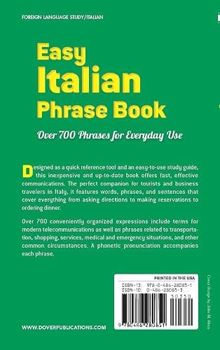 Easy Italian Phrase Book: Over 770 Phrases for Everyday Use (Dover Language Guides Italian) thumbnail 2