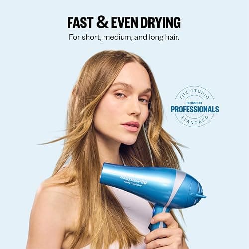 BaBylissPRO Nano Titanium 2000-Watt Blow Dryer with Concentrator Nozzle, Professional Grade Ionic Corded Styling Tool for Hair thumbnail 2