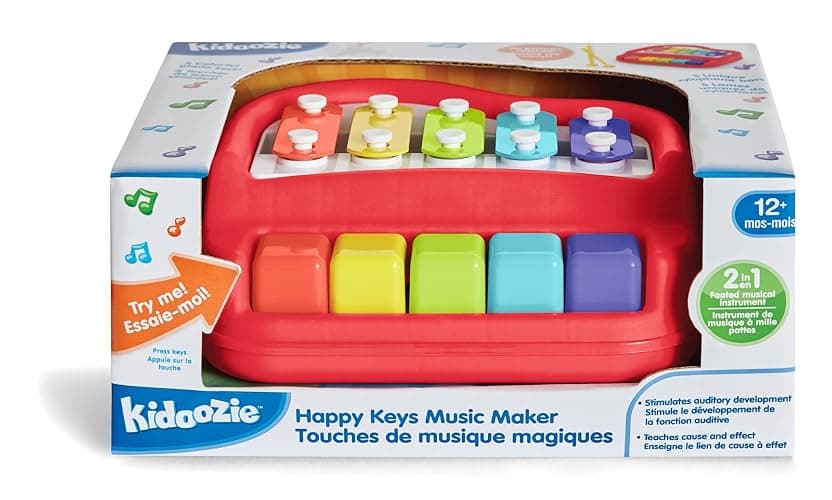 Kidoozie Happy Keys Music Maker - Musical Fun for 12 Months + Toddlers - 2-in-1 Piano & Xylophone! thumbnail 5