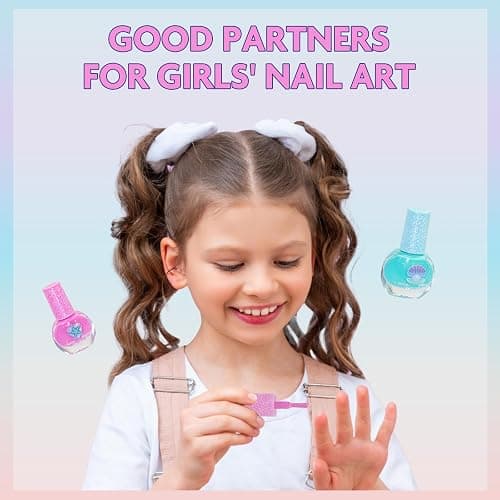Townley Girl Kids Makeup Set in Mermaid Bag, Includes Lip Gloss, Nail Polish, Body Shimmer, Perfect for Birthday Gift, Party Favor, Makeover, Sleepover, for Girls Ages 3+ thumbnail 3