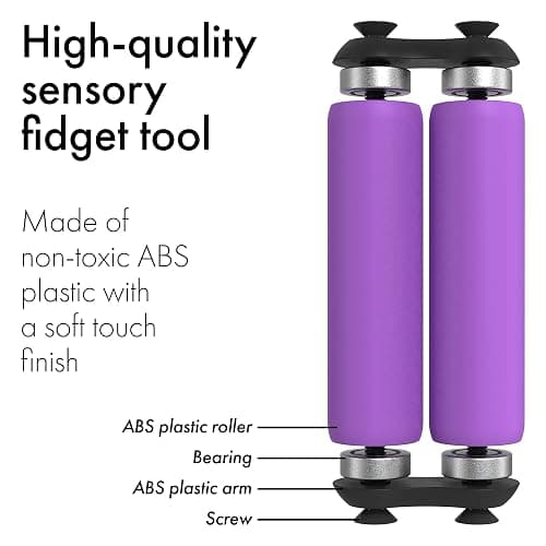 ONO Roller - Handheld Fidget Toy for Adults | Help Relieve Stress, Anxiety, Tension | Promotes Focus, Clarity | Compact, Portable Design (Junior Size/ABS Plastic, Purple) thumbnail 8