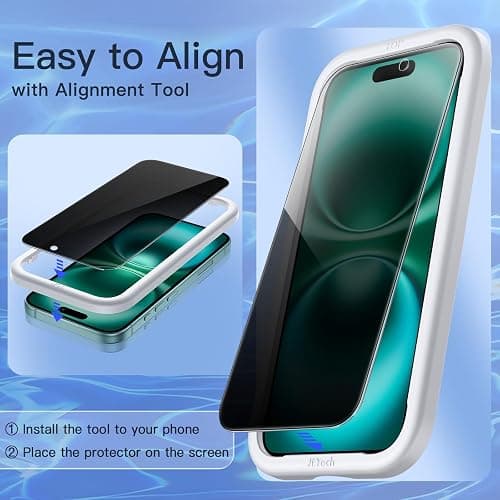 JETech for iPhone 16 Plus Bumper Case and Privacy Screen Protector Bundle thumbnail 5