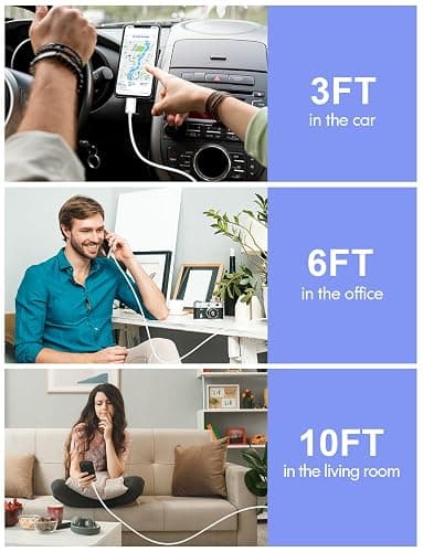 JIUWFOX USB C to USB C Cable, (3Pack, 3/6/10FT) for iPhone 17 16 15 Charger Cord, 60W C to C Cable Fast Charging for iPhone Air, 16/17 Pro, 16/17 Pro Max,16/15 Plus, iPad 10th Gen, iPad mini 7 thumbnail 7