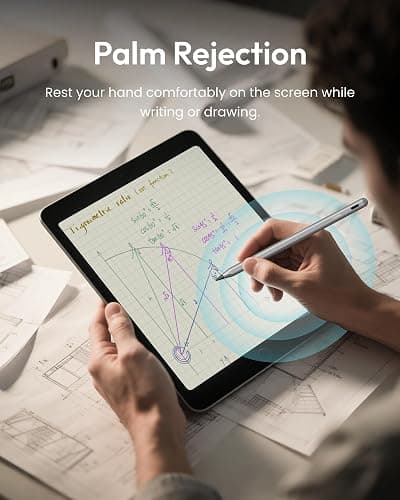 Metapen A8 Pencil for i Pad 2018-2026, Palm Rejection, 4Min Fast Charge | Stylus Pen for iPad 10th 11/9/8/7/6, iPad Accessories for Pro 12.9/11/13", iPad Air 3/4/5/M2/M3/M4, iPad mini 5/6, Black thumbnail 7
